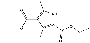 3,5-二甲基吡咯-2-羧酸乙酯-4-羧酸叔丁酯 结构式