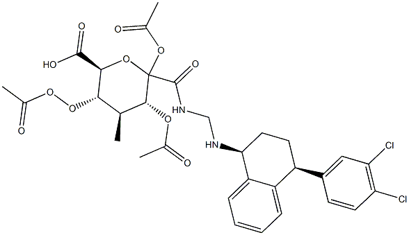 Sertraline Carbamoyl Glucuronide Methyl Ester Triacetate Struktur