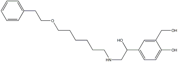 (1RS)-1-(4-Hydroxy-3-Methylphenyl)-2-[[6-(4-phenylbutoxy)hexyl]aMino]ethanol Structure