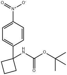 tert-butyl 1-(4-nitrophenyl)cyclobutylcarbaMate Structure