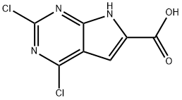2,4-DICHLORO-7H-PYRROLO[2,3-D]PYRIMIDINE-6-CARBOXYLIC ACID 结构式