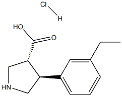 (+/-)-trans-4-(3-ethyl-phenyl)-pyrrolidine-3-carboxylic acid-HCl