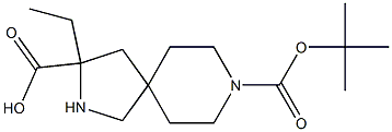 8-tert-butyl 3-ethyl 2,8-diazaspiro[4.5]decane-3,8-dicarboxylate Structure