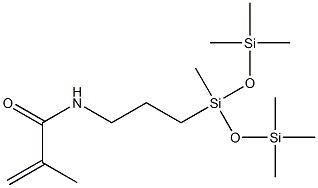(3-甲基丙烯酰胺丙基)双(三甲基硅氧基)甲基硅烷 结构式