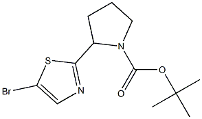 tert-Butyl 2-(5-broMothiazol-2-yl)pyrrolidine-1-carboxylate Structure