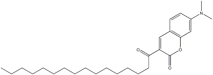 4-十六烷酰基-7-二甲氨基香豆素 结构式