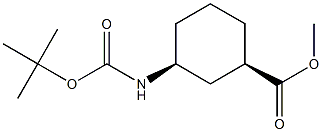 (1R,3S)-Methyl 3-(tert-butoxycarbonylaMino)cyclohexanecarboxylate Structure