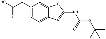 (2-tert-ButoxycarbonylaMino-benzothiazol-6-yl)-acetic acid Structure