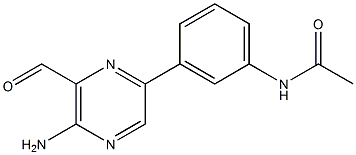 N-(3-(5-aMino-6-forMylpyrazin-2-yl)phenyl)acetaMide Structure