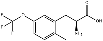2-甲基-5-三氟甲氧基-DL-苯基丙氨酸, 1435806-20-4, 结构式