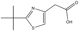 2-叔丁基-4-噻唑乙酸,97%, , 结构式