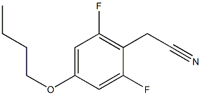 4-N-丁氧基-2,6-二氟苯基乙腈, , 结构式