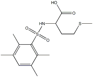 S-甲基-N-(2,3,5,6-四甲基苯基磺酰基)-DL-同型半胱氨酸, , 结构式