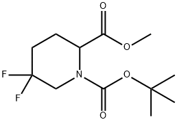 1-tert-butyl 2-Methyl 5,5-difluoropiperidine-1,2-dicarboxylate Structure