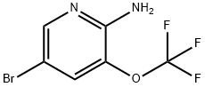 5-ブロモ-3-(トリフルオロメトキシ)ピリジン-2-アミン 化学構造式