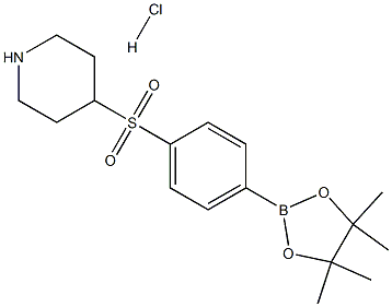 4-[4-(4,4,5,5-TetraMethyl-[1,3,2]dioxaborolan-2-yl)-benzenesulfonyl]piperidine hydrochloride Struktur
