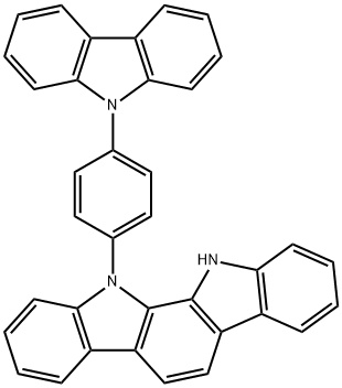 11-(4-(9咔唑)苯基) 吲哚并咔唑, 1187846-74-7, 结构式