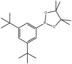 2-(3,5-ジ-TERT-ブチルフェニル)-4,4,5,5-テトラメチル-1,3,2-ジオキサボロラン 化学構造式