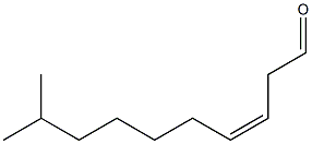 顺-3-癸烯-9-甲基-醛, , 结构式