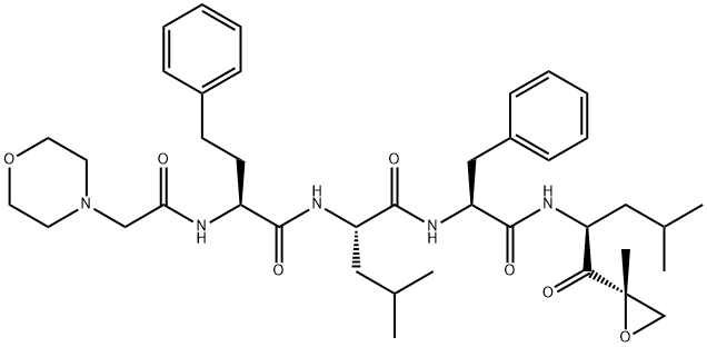 1672698-88-2 (S)-4-METHYL-N-((S)-1-(((S)-4-METHYL-1-((S)-2-METHYLOXIRAN-2-YL)-1-OXOPENTAN-2-YL)AMINO)-1-OXO-3-PHENYLPROPAN-2-YL)-2-((S)-2-(2-MORPHOLINOACETAMIDO)-4-PHENYLBUTANAMIDO)PENTANAMIDE