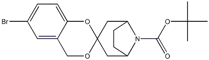 tert-butyl 6-broMo-4H-8'-azaspiro[benzo[d][1,3]dioxine-2,3'-bicyclo[3.2.1]octane]-8'-carboxylate Struktur