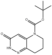 3-Oxo-2,6,7,8-tetrahydro-3H-pyrido[3,2-c]pyridazine-5-carboxylic acid tert-butyl ester Struktur
