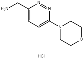 (6-モルホリノピリダジン-3-イル)メタンアミン塩酸塩 化学構造式
