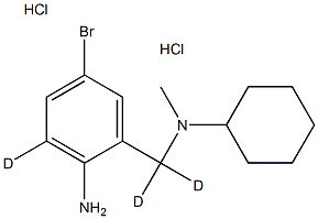 2-AMino-5-broMo-N-cyclohexyl-N-MethylbenzylaMine Dihydrochloride-d3, , 结构式