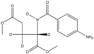 N-(4-AMinobenzoyl)-L-glutaMic Acid 1,5-DiMethyl Ester-d4, , 结构式