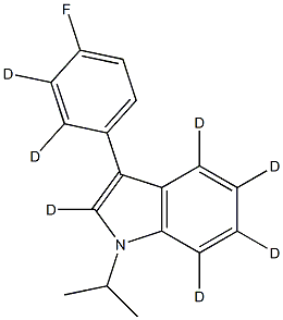 1-Isopropyl-3-(4-fluorophenyl)indole-d7 Structure