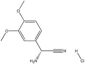 (R)-2-AMINO-2-(3,4-DIMETHOXYPHENYL)ACETONITRILE HYDROCHLORIDE, , 结构式