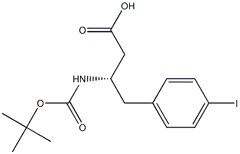 Boc-4-iodo-D-b-hoMophenylalanine Structure