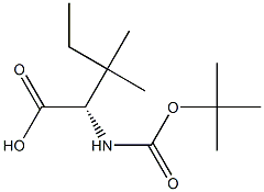 Boc-L-a-tert-aMylglycine Structure