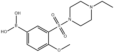 (3-((4-ethylpiperazin-1-yl)sulfonyl)-4-Methoxyphenyl)boronic acid Struktur