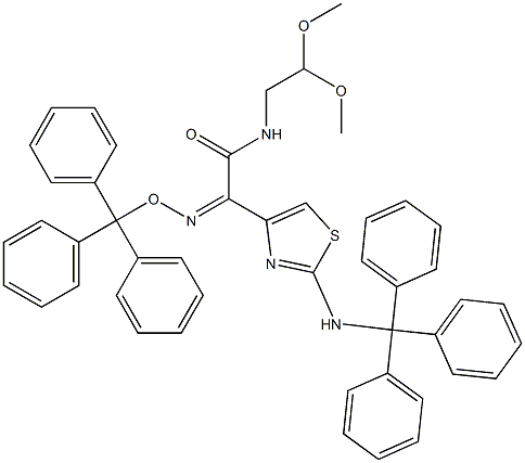 (Z)-N-(2,2-DiMethoxyethyl)-2-(2-(tritylaMino)thiazol-4-yl)-2-((trityloxy)iMino)acetaMide,,结构式