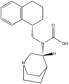 N-(3R)-奎宁基-N-((1S)-1,2,3,4-四氢萘甲基)氨基甲酸, , 结构式