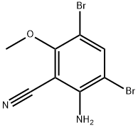 2-AMino-3,5-dibroMo-6-Methoxy-benzonitrile Structure