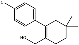 (2-(4-クロロフェニル)-4,4-ジメチルシクロヘキス-1-エニル)メタノール 化学構造式