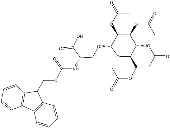 Tetra-O-acetyl-a-Mannosyl-Fmocserine Struktur