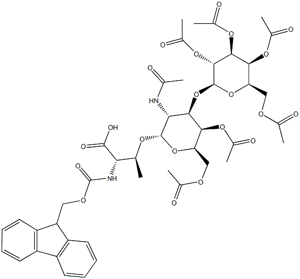 FMOC-THR(AC4GALΒ1-3AC2GALNACΑ)-OH, 125760-33-0, 结构式