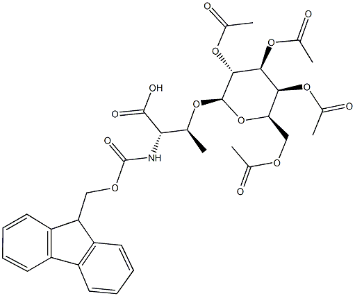 Fmoc-L-Thr(beta-D-Gal(Ac)4)-OH Struktur