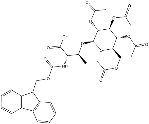 Fmoc-L-Thr(beta-D-Glc(Ac)4)-OH Struktur