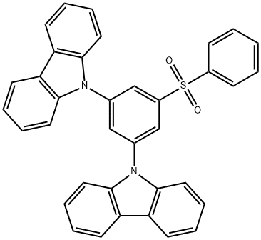 3,5-二(咔唑-9-基)-1-苯基磺酰基苯, 1374770-41-8, 结构式