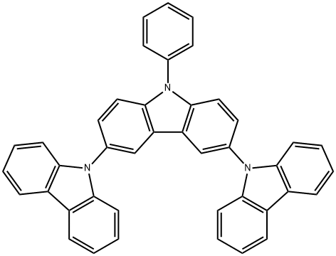 9-苯基-9-H-3,6,9-三咔唑 结构式
