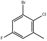 3-ブロモ-2-クロロ-5-フルオロトルエン 化学構造式