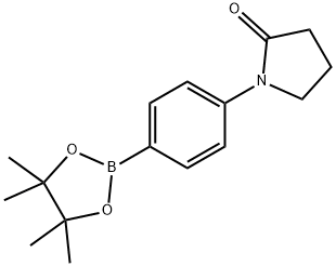 1-(4-(4,4,5,5-tetramethyl-1,3,2-dioxaborolan-2-yl)phenyl)pyrrolidin-2-one 化学構造式