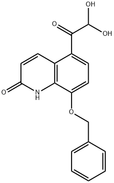 5-(2,2-dihydroxyacetyl)-8-phenylmethoxy-1H-quinolin-2-one Struktur