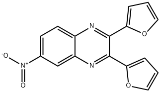 2,3-二(呋喃-2-基)-6-硝基喹喔啉, 100361-46-4, 结构式