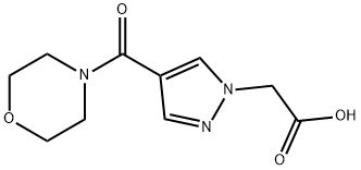 2-[4-(morpholine-4-carbonyl)pyrazol-1-yl]acetic acid 结构式