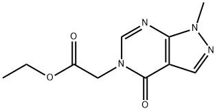 2-(1-甲基-4-氧代-1,4-二氢-5H-吡唑并[3,4-D]嘧啶-5-基)乙酸乙酯, 1011359-91-3, 结构式